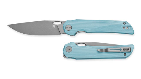 BESTECHMAN SMUGA BMK22C: 3.55" AEB-L Steel Blade, G10 Scales, Liner Lock, Thumb Hole, Flipper