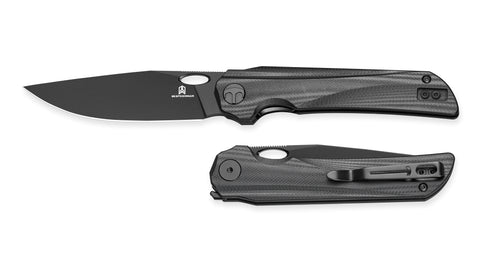BESTECHMAN SMUGA BMK22E: 3.55" AEB-L Steel Blade, G10 Scales, Liner Lock, Thumb Hole, Flipper