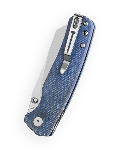 BESTECHMAN CICADA'S WING-TL BMK24-M-1: 3.15" 10Cr15CoMoV Blade, Micarta Scales, Top Liner Lock, Folding Knife