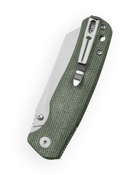 BESTECHMAN CICADA'S WING-TL BMK24-M-2: 3.15" 10Cr15CoMoV Blade, Micarta Scales, Top Liner Lock, Folding Knife