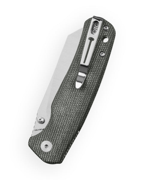 BESTECHMAN CICADA'S WING-TL BMK24-M-3: 3.15" 10Cr15CoMoV Blade, Micarta Scales, Top Liner Lock, Folding Knife