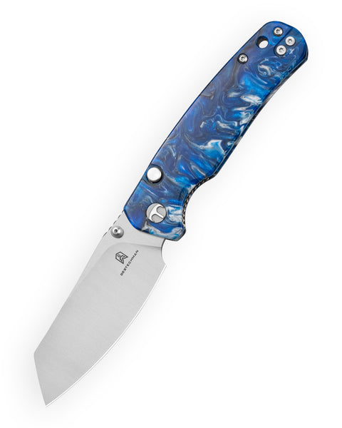BESTECHMAN CICADA'S WING-TL BMK24-R-2: 3.15" 10Cr15CoMoV Blade, Resin Scales, Top Liner Lock, Folding Knife