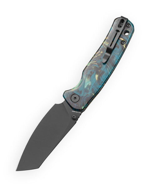 BESTECHMAN CICADA'S WING-TL BMK24-R-3: 3.15" 10Cr15CoMoV Blade, Resin Scales, Top Liner Lock, Folding Knife