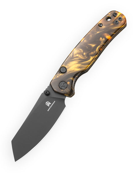 BESTECHMAN CICADA'S WING-TL BMK24-R-4: 3.15" 10Cr15CoMoV Blade, Resin Scales, Top Liner Lock, Folding Knife