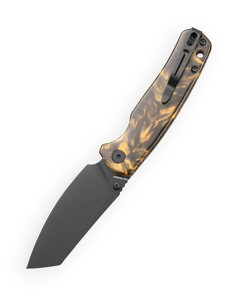 BESTECHMAN CICADA'S WING-TL BMK24-R-4: 3.15" 10Cr15CoMoV Blade, Resin Scales, Top Liner Lock, Folding Knife