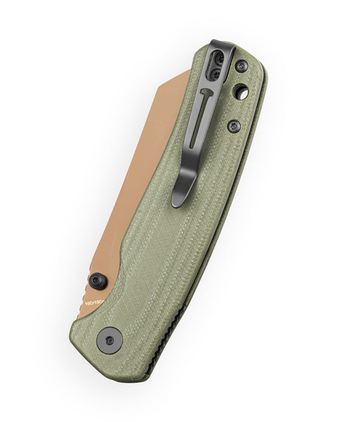 BESTECHMAN CICADA'S WING-TL BMK24H: 3.15" 10Cr15CoMoV Blade, G10 Scales, Top Liner Lock, Folding Knife