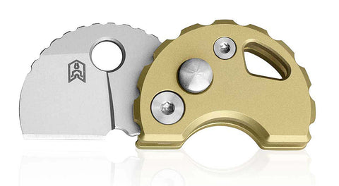BESTECHMAN TURTLE BM20C: 0.79" 14C28N Steel Blade, Titanium Scales, Button Lock