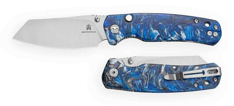 BESTECHMAN CICADA'S WING-TL BMK24-R-2: 3.15" 10Cr15CoMoV Blade, Resin Scales, Top Liner Lock, Folding Knife