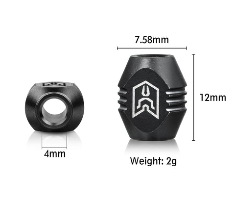 BESTECHMAN BEAD BM18B: Paracord Lanyard Bead, Titanium, Black