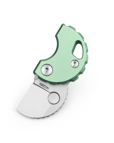 BESTECHMAN TURTLE BM20D: 0.79" 14C28N Steel Blade, Titanium Scales, Button Lock