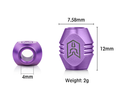 BESTECHMAN BEAD BM18D: Paracord Lanyard Bead, Titanium, Purple