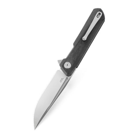 BESTECHMAN DUNDEE BMK01J: 3.35" D2 Steel Blade, Micarta Scales, Liner Lock, Flipper