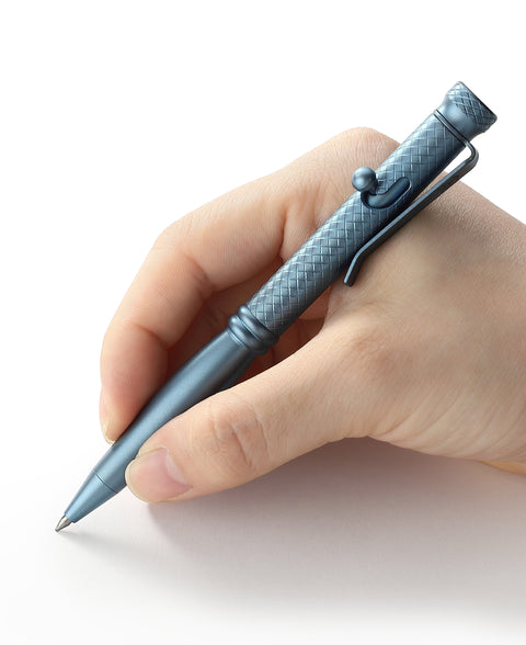 BESTECHMAN SCRIBE BM16B Titanium Pen with Carabiner, Blue