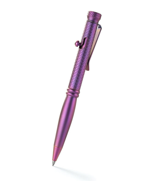 BESTECHMAN SCRIBE BM16C Titanium Pen with Carabiner, Purple