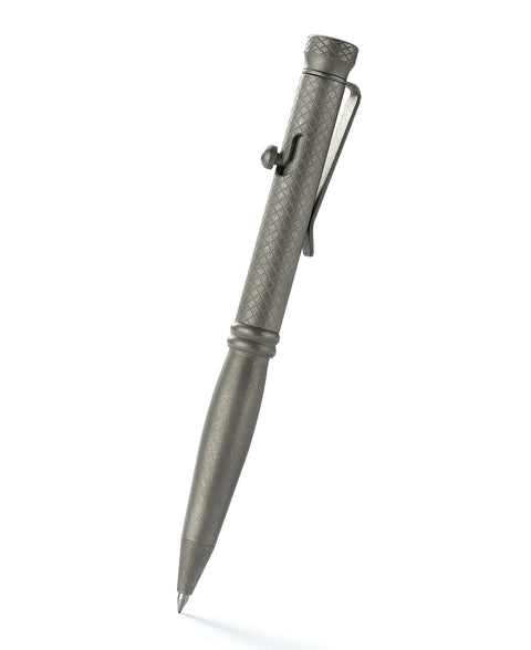 BESTECHMAN SCRIBE BM16A Titanium Pen with Carabiner, Grey