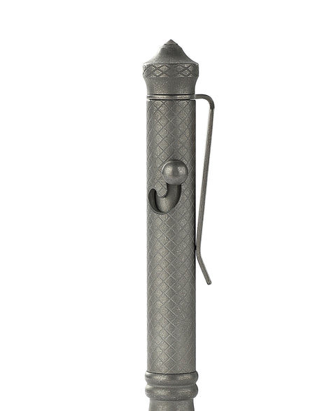 BESTECHMAN SCRIBE BM17A Titanium Pen with Glass Breaker Tool+ Carabiner , Grey