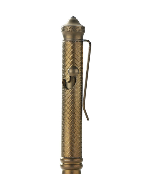BESTECHMAN SCRIBE BM17C Titanium Pen with Glass Breaker Tool+ Carabiner , Bronze
